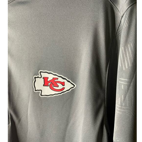 NFL Kansas City Chiefs Football Shirt Men M 1/2 Zip Mock Activewear Pullover NWT - Picture 8 of 10